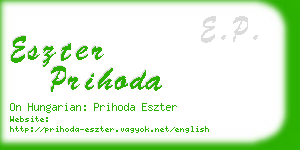 eszter prihoda business card